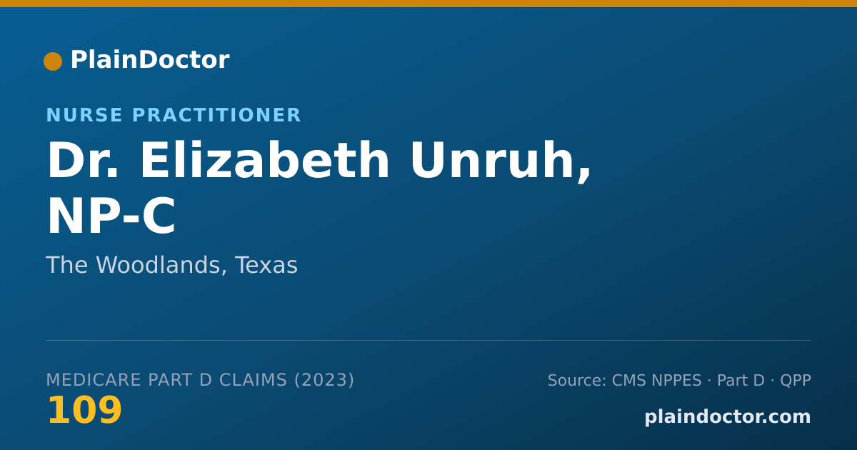 Shareable card for Elizabeth Unruh, NP-C - Nurse Practitioner, The Woodlands, TX