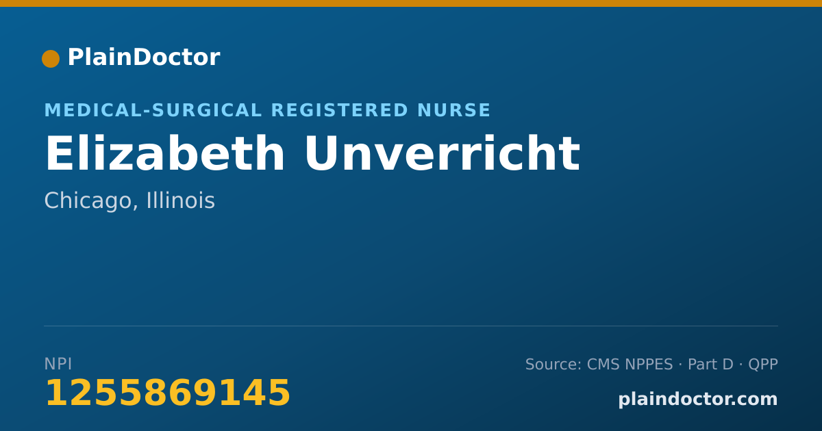 Shareable card for Elizabeth Unverricht - Medical-Surgical Registered Nurse, Chicago, IL