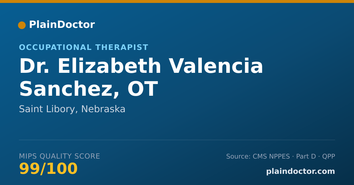 Shareable card for Elizabeth Valencia Sanchez, OT - Occupational Therapist, Saint Libory, NE