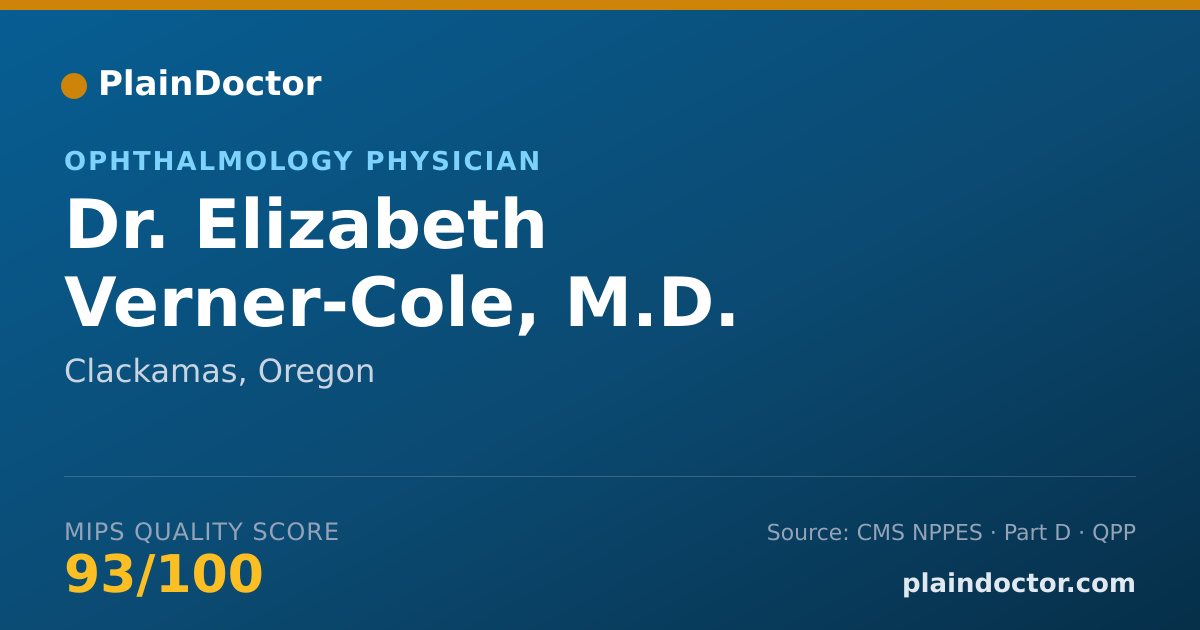 Shareable card for Elizabeth Verner-Cole, M.D. - Ophthalmology Physician, Clackamas, OR