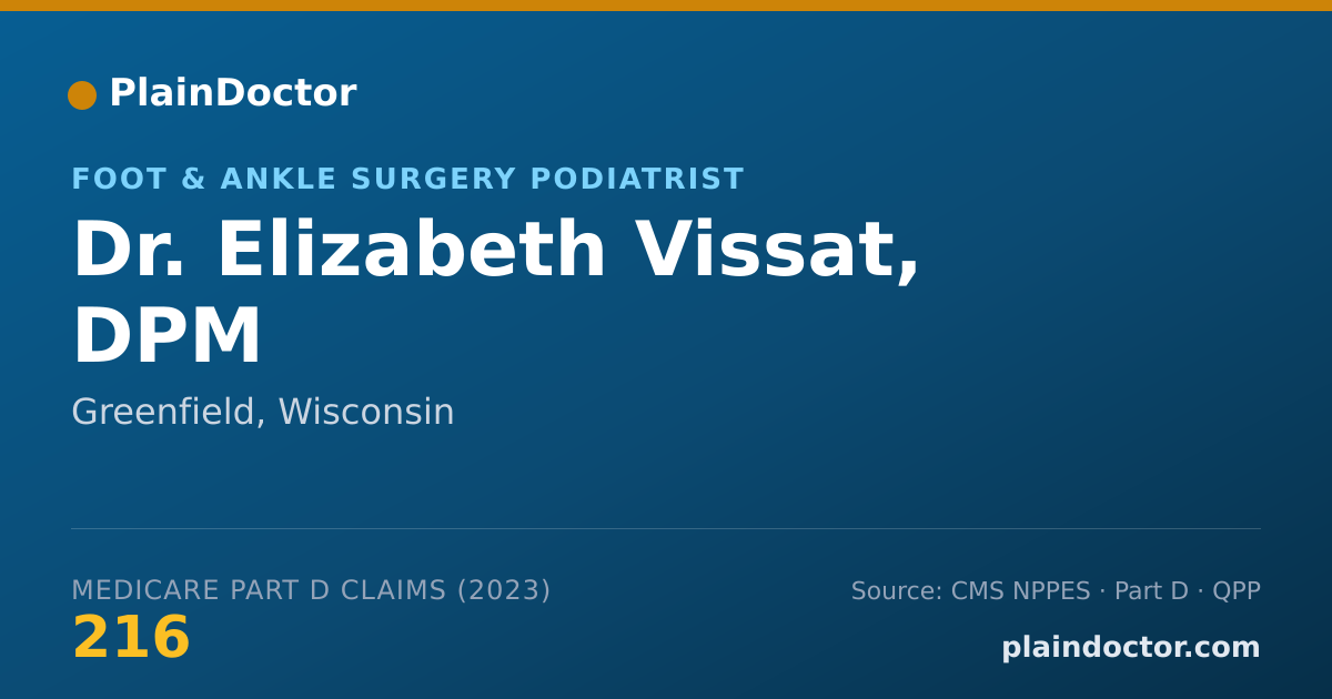 Shareable card for Elizabeth Vissat, DPM - Foot & Ankle Surgery Podiatrist, Greenfield, WI