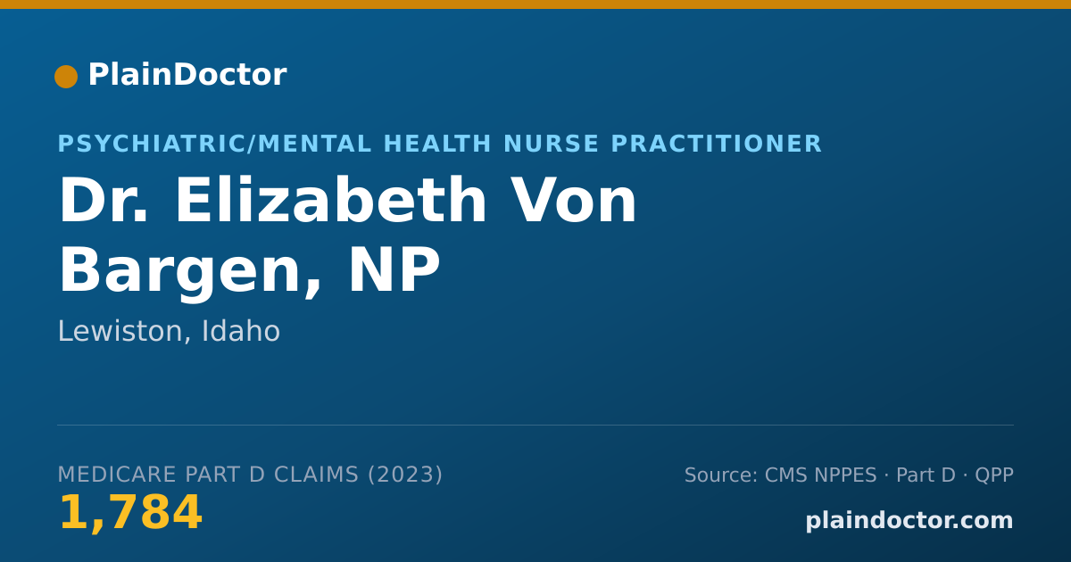 Shareable card for Elizabeth Von Bargen, NP - Psychiatric/Mental Health Nurse Practitioner, Lewiston, ID