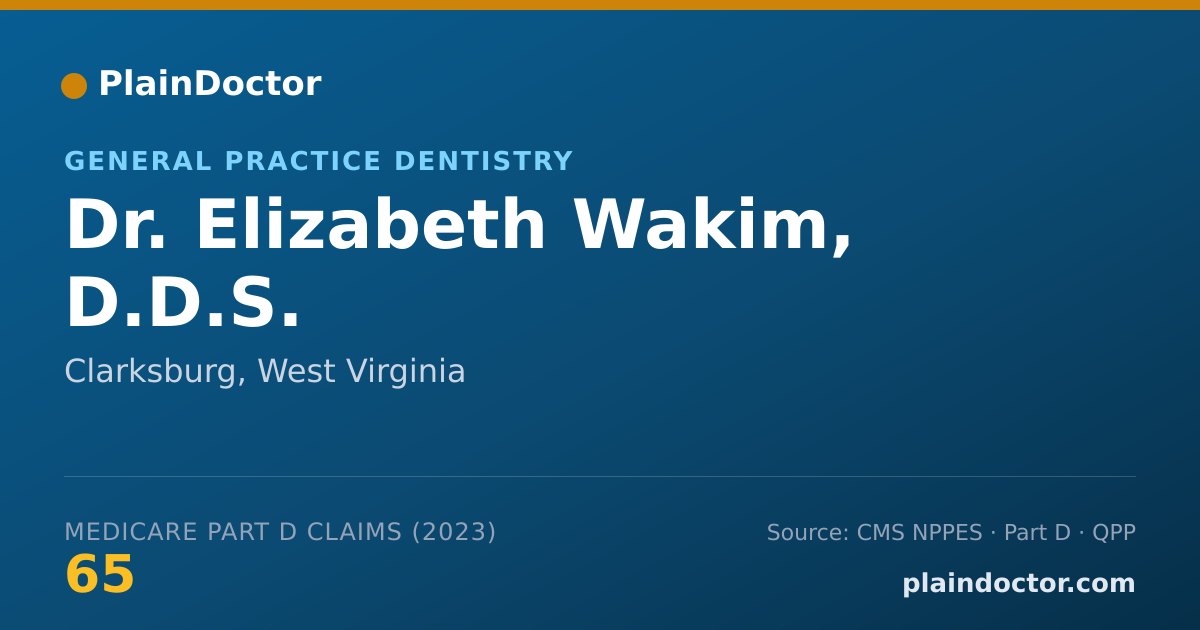 Shareable card for Elizabeth Wakim, D.D.S. - General Practice Dentistry, Clarksburg, WV