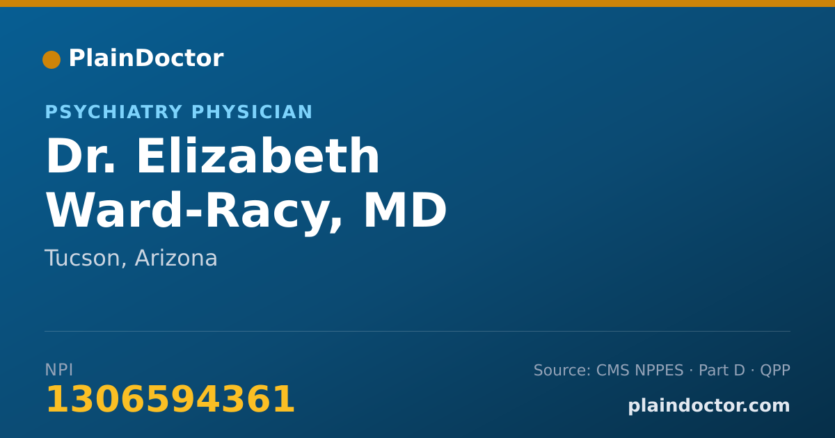 Shareable card for Elizabeth Ward-Racy, MD - Psychiatry Physician, Tucson, AZ