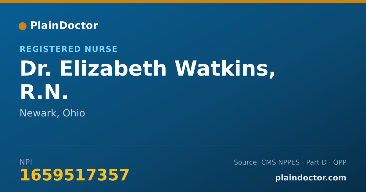 Shareable card for Elizabeth Watkins, R.N. - Registered Nurse, Newark, OH