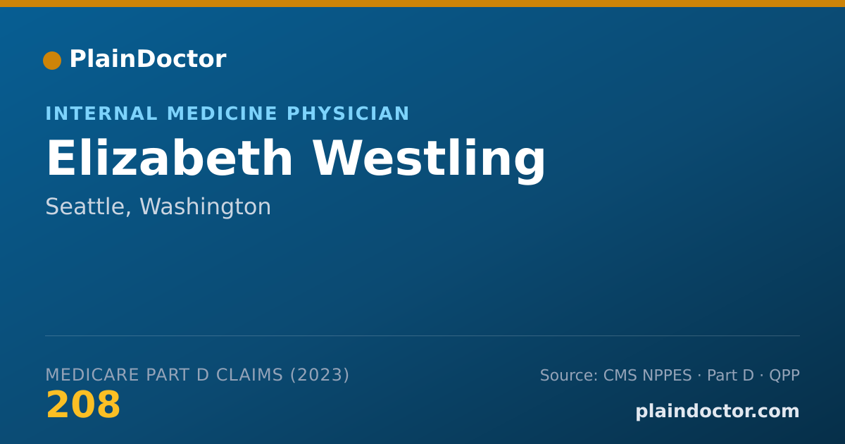 Shareable card for Elizabeth Westling - Internal Medicine Physician, Seattle, WA