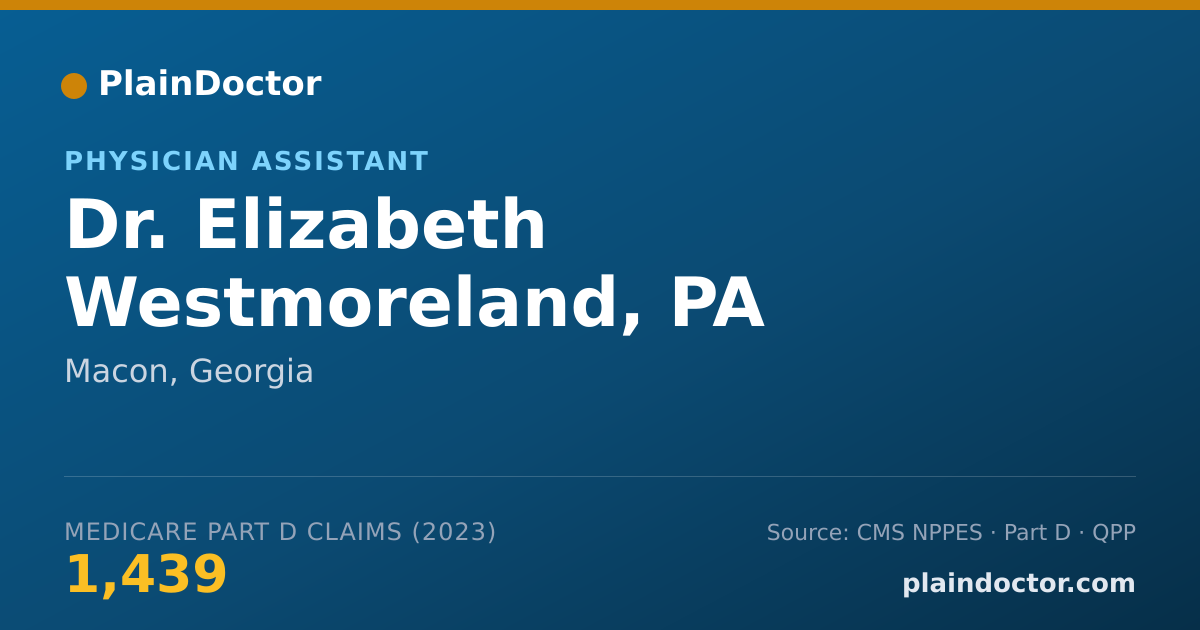 Shareable card for Elizabeth Westmoreland, PA - Physician Assistant, Macon, GA
