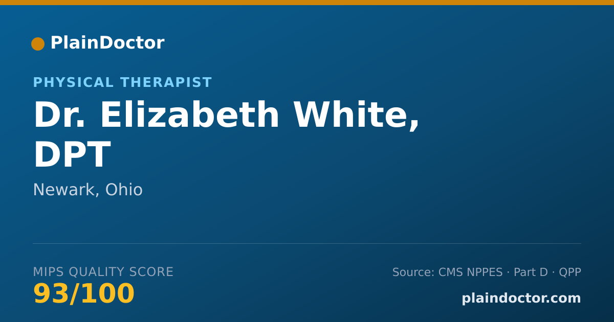 Shareable card for Elizabeth White, DPT - Physical Therapist, Newark, OH