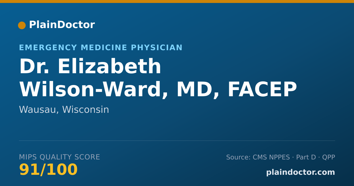 Shareable card for Elizabeth Wilson-Ward, MD, FACEP - Emergency Medicine Physician, Wausau, WI