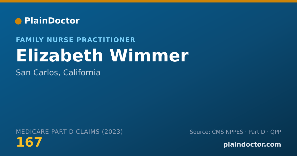 Shareable card for Elizabeth Wimmer - Family Nurse Practitioner, San Carlos, CA