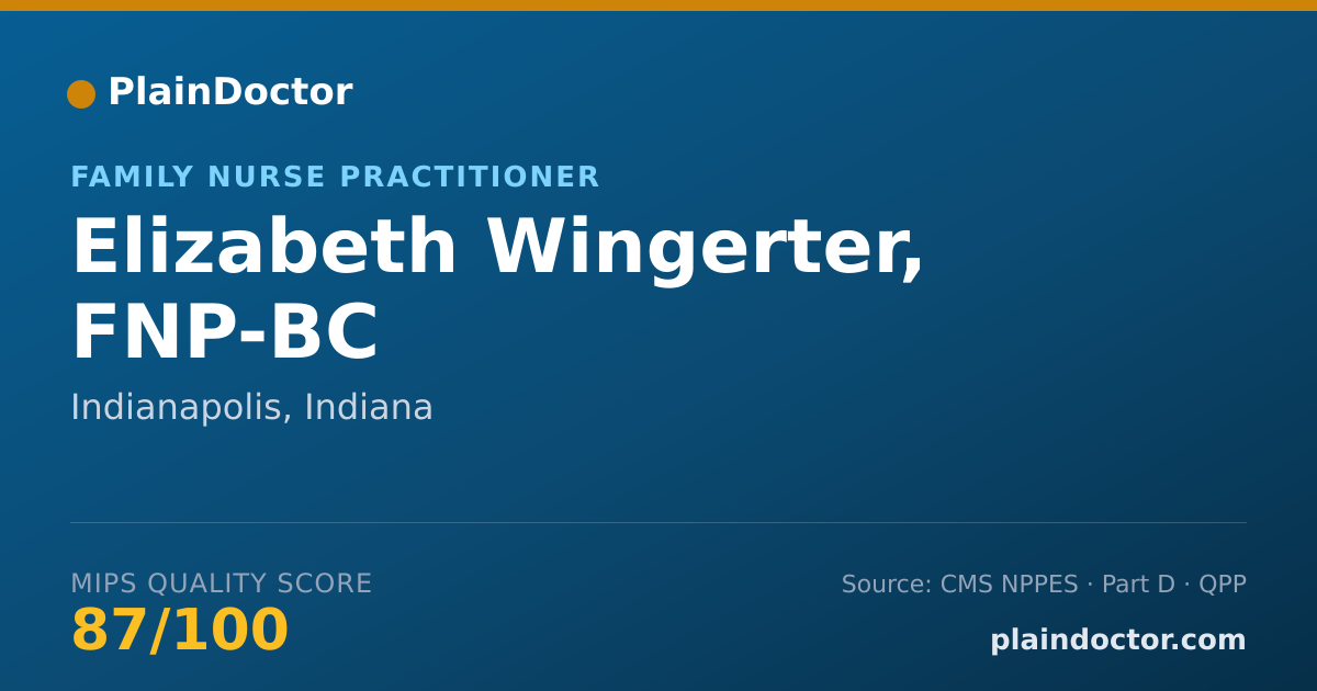 Shareable card for Elizabeth Wingerter, FNP-BC - Family Nurse Practitioner, Indianapolis, IN