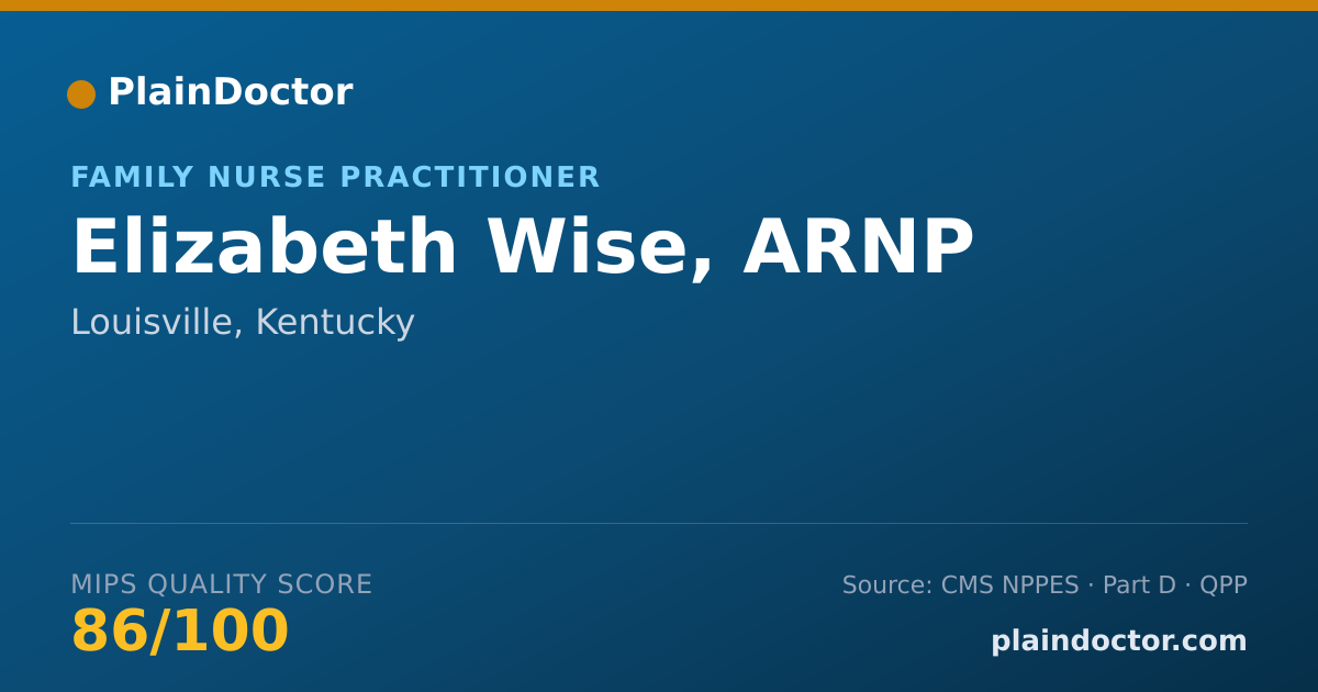 Shareable card for Elizabeth Wise, ARNP - Family Nurse Practitioner, Louisville, KY