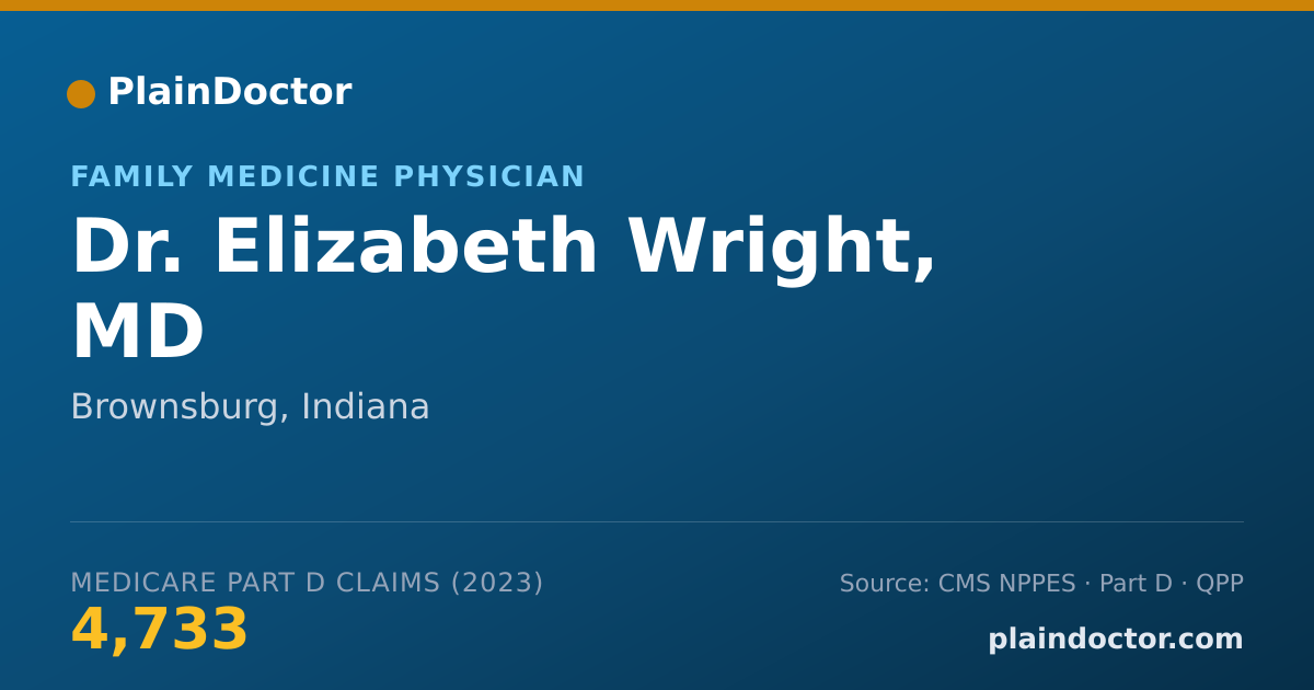 Shareable card for Elizabeth Wright, MD - Family Medicine Physician, Brownsburg, IN
