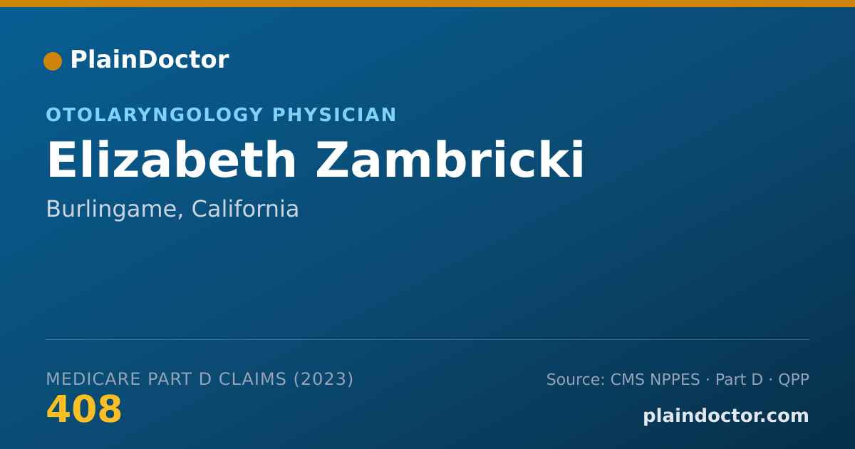 Shareable card for Elizabeth Zambricki - Otolaryngology Physician, Burlingame, CA