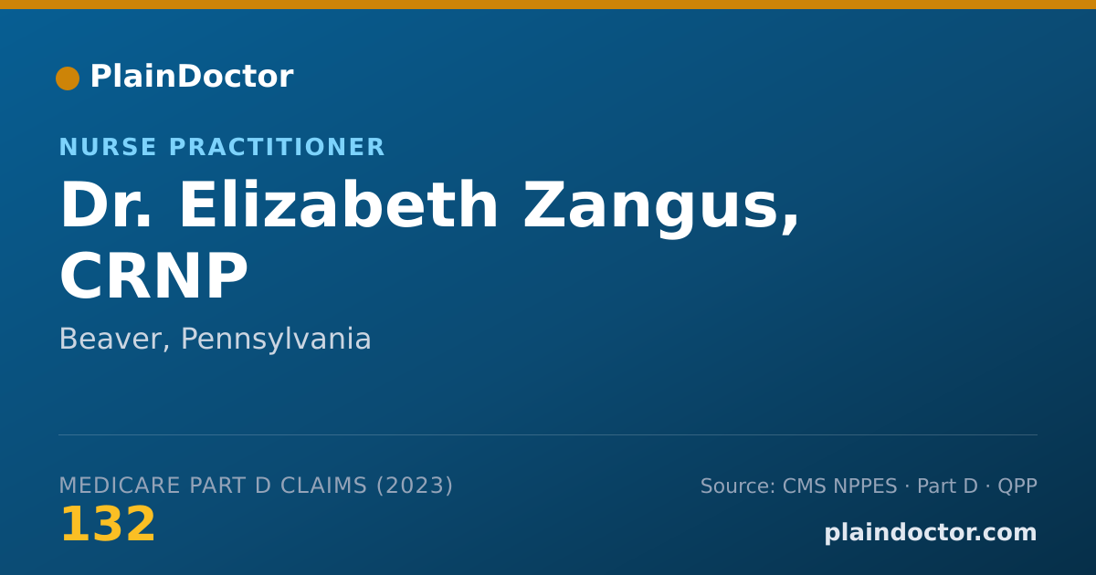Shareable card for Elizabeth Zangus, CRNP - Nurse Practitioner, Beaver, PA