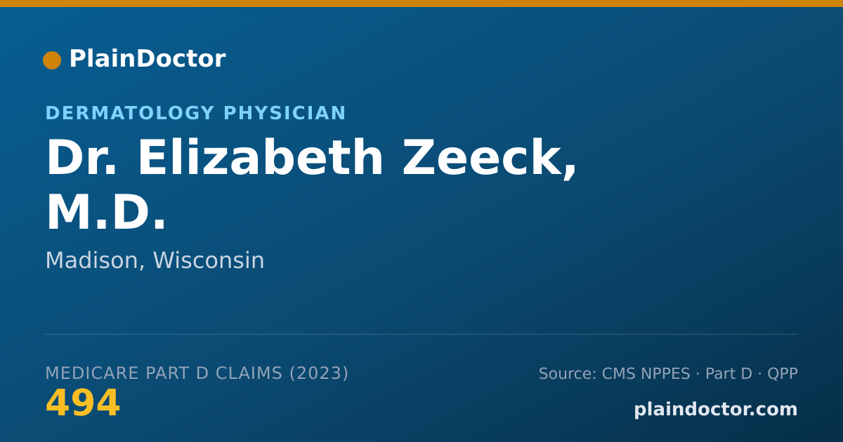 Shareable card for Elizabeth Zeeck, M.D. - Dermatology Physician, Madison, WI