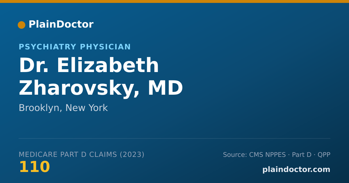 Shareable card for Elizabeth Zharovsky, MD - Psychiatry Physician, Brooklyn, NY