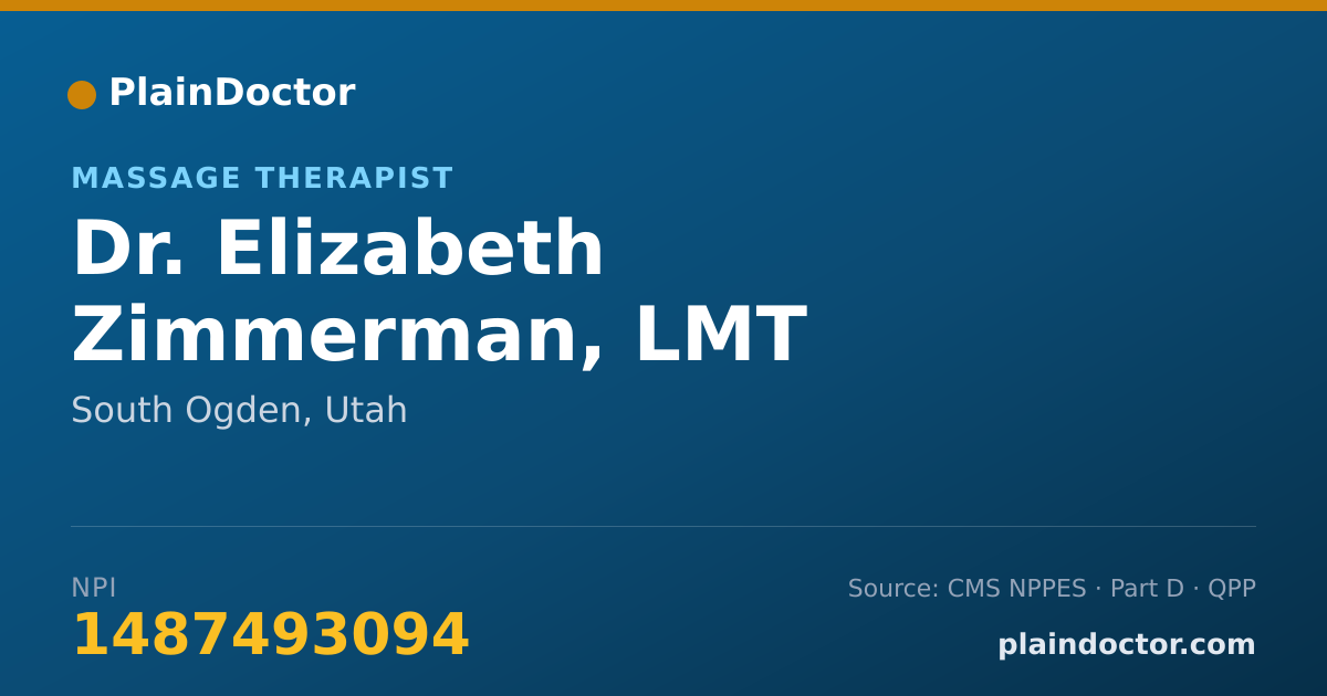 Shareable card for Elizabeth Zimmerman, LMT - Massage Therapist, South Ogden, UT
