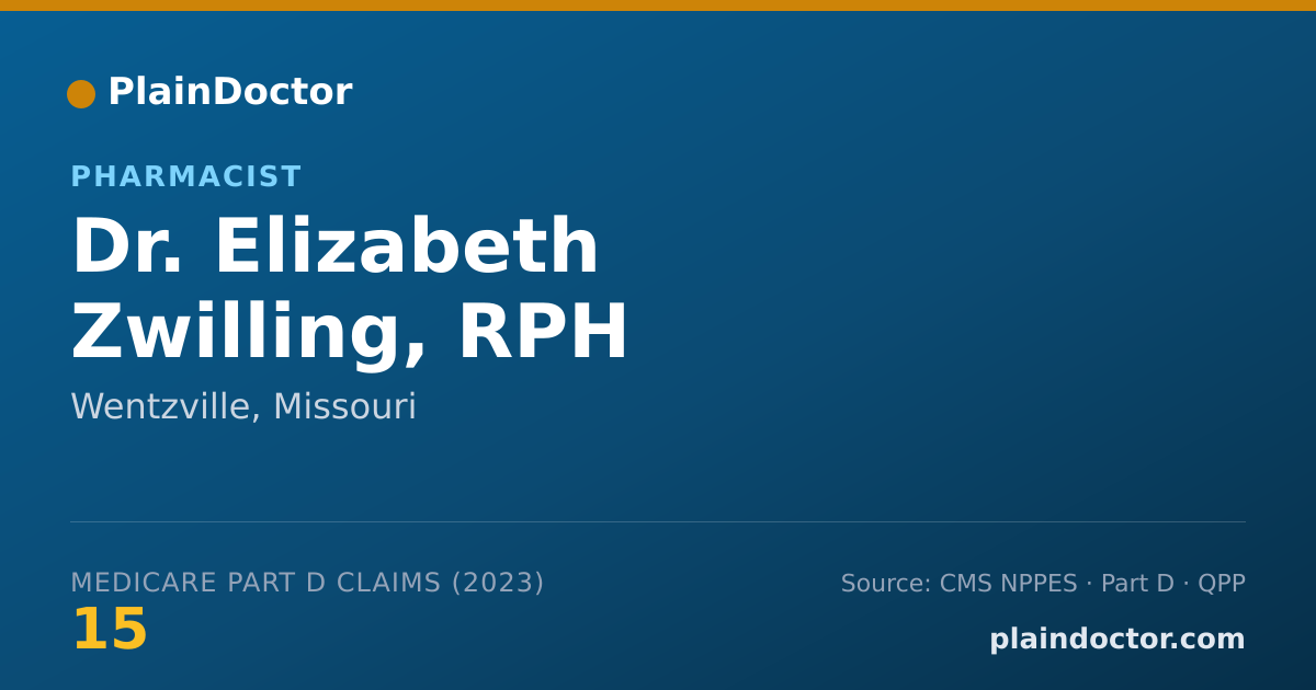 Shareable card for Elizabeth Zwilling, RPH - Pharmacist, Wentzville, MO