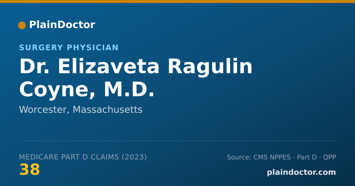 Shareable card for Elizaveta Ragulin Coyne, M.D. - Surgery Physician, Worcester, MA