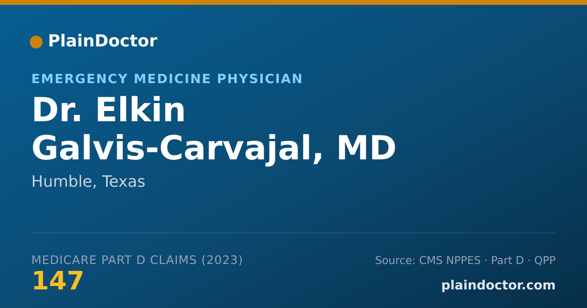 Shareable card for Elkin Galvis-Carvajal, MD - Emergency Medicine Physician, Humble, TX