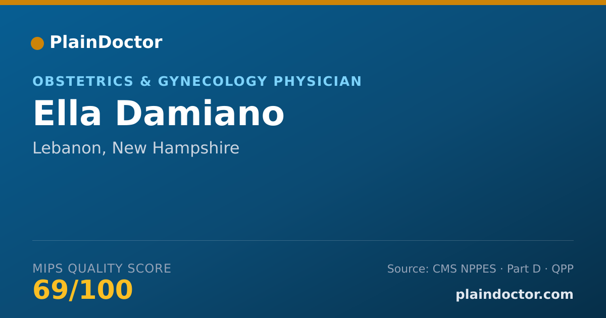 Shareable card for Ella Damiano - Obstetrics & Gynecology Physician, Lebanon, NH