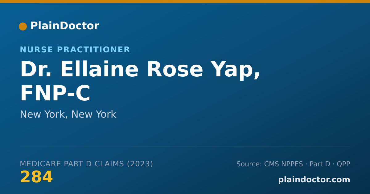 Shareable card for Ellaine Rose Yap, FNP-C - Nurse Practitioner, New York, NY