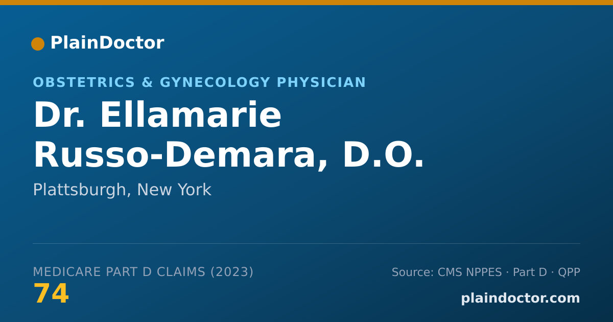 Shareable card for Ellamarie Russo-Demara, D.O. - Obstetrics & Gynecology Physician, Plattsburgh, NY
