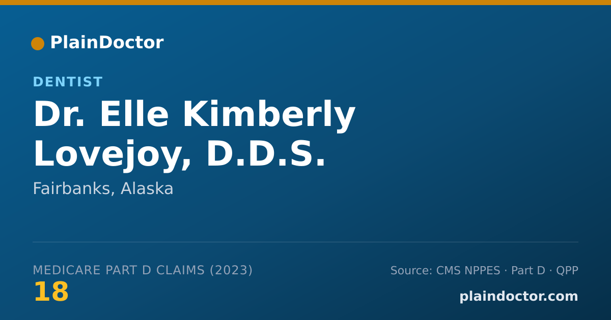 Shareable card for Elle Kimberly Lovejoy, D.D.S. - Dentist, Fairbanks, AK