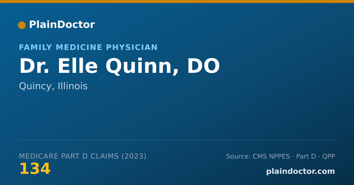 Shareable card for Elle Quinn, DO - Family Medicine Physician, Quincy, IL