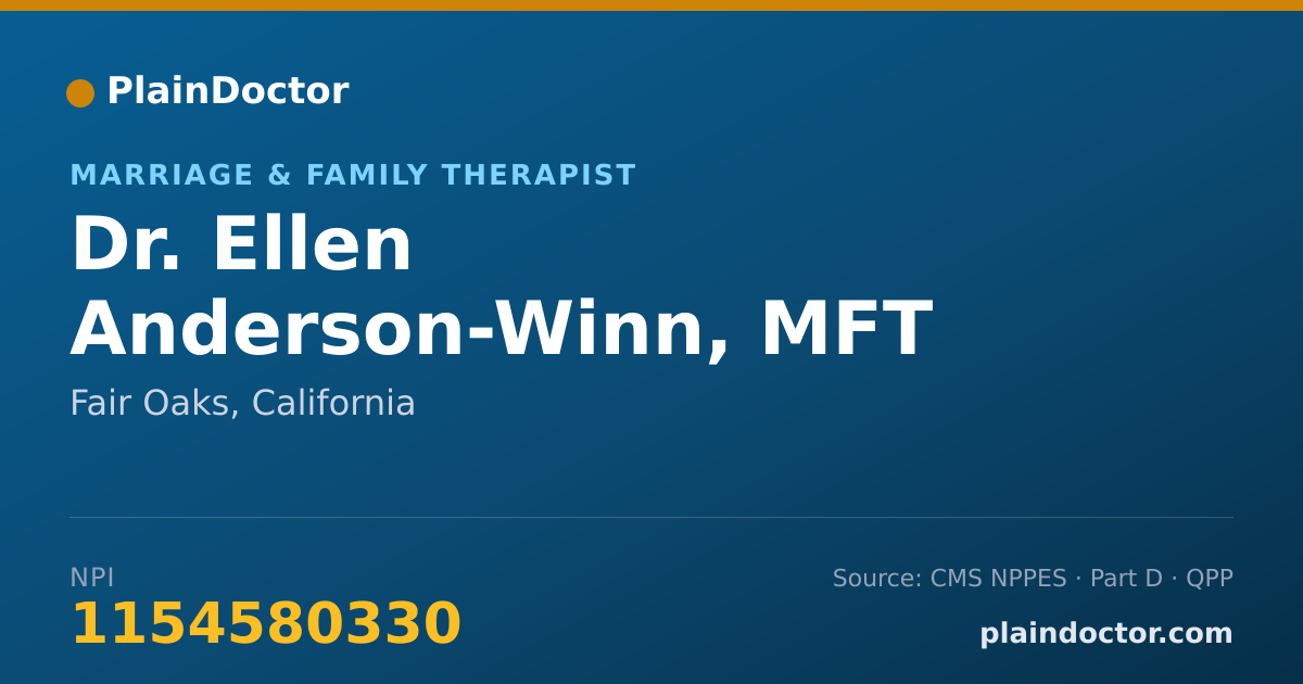 Shareable card for Ellen Anderson-Winn, MFT 199010 - Marriage & Family Therapist, Fair Oaks, CA