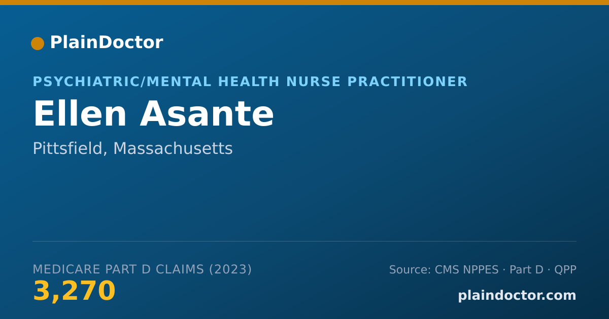 Shareable card for Ellen Asante - Psychiatric/Mental Health Nurse Practitioner, Pittsfield, MA