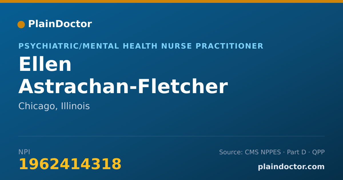 Shareable card for Ellen Astrachan-Fletcher - Psychiatric/Mental Health Nurse Practitioner, Chicago, IL