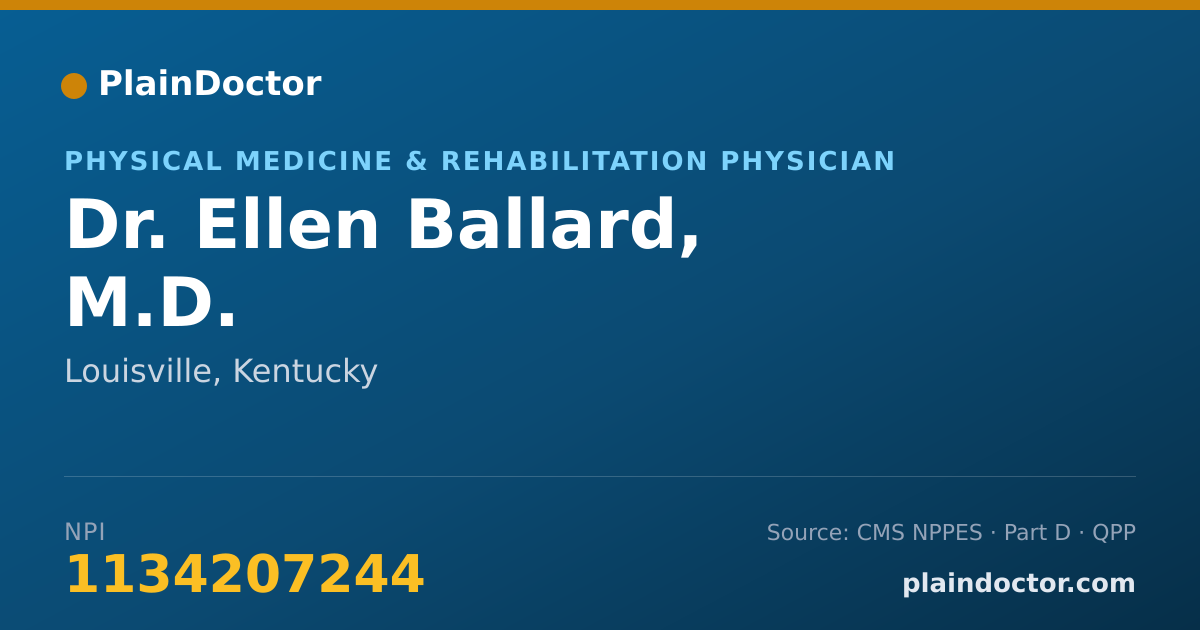 Shareable card for Ellen Ballard, M.D. - Physical Medicine & Rehabilitation Physician, Louisville, KY