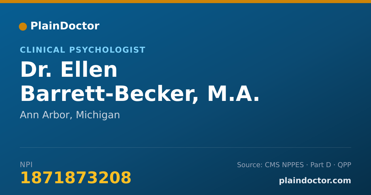 Shareable card for Ellen Barrett-Becker, M.A. - Clinical Psychologist, Ann Arbor, MI