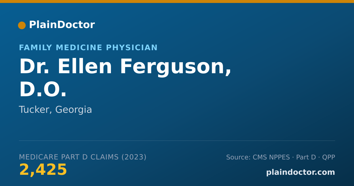Shareable card for Ellen Ferguson, D.O. - Family Medicine Physician, Tucker, GA