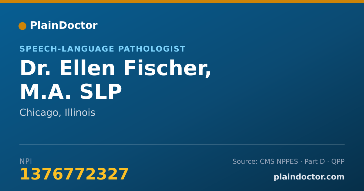 Shareable card for Ellen Fischer, M.A. SLP - Speech-Language Pathologist, Chicago, IL