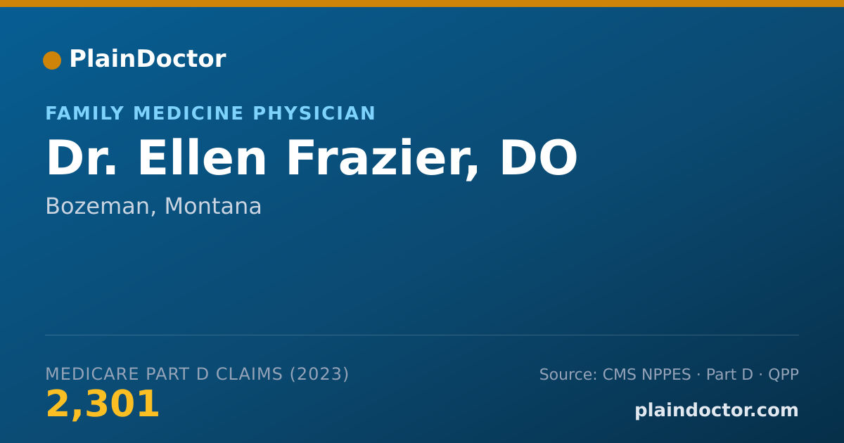 Shareable card for Ellen Frazier, DO - Family Medicine Physician, Bozeman, MT