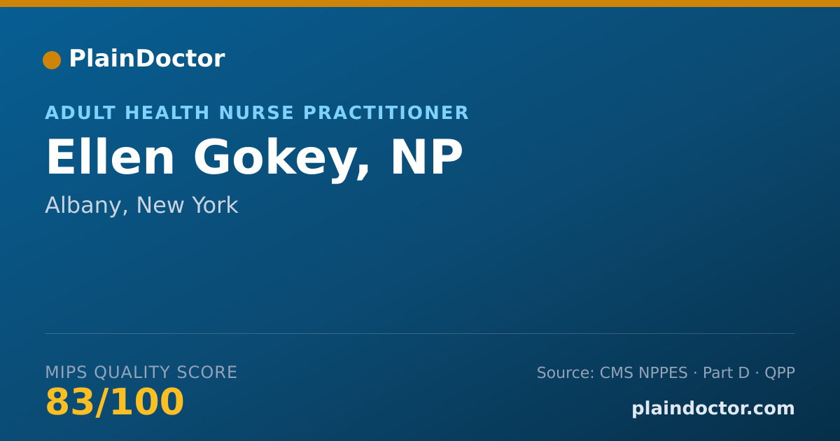 Shareable card for Ellen Gokey, NP - Adult Health Nurse Practitioner, Albany, NY
