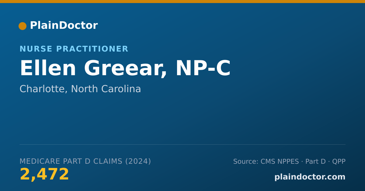 Shareable card for Ellen Greear, NP-C - Nurse Practitioner, Charlotte, NC