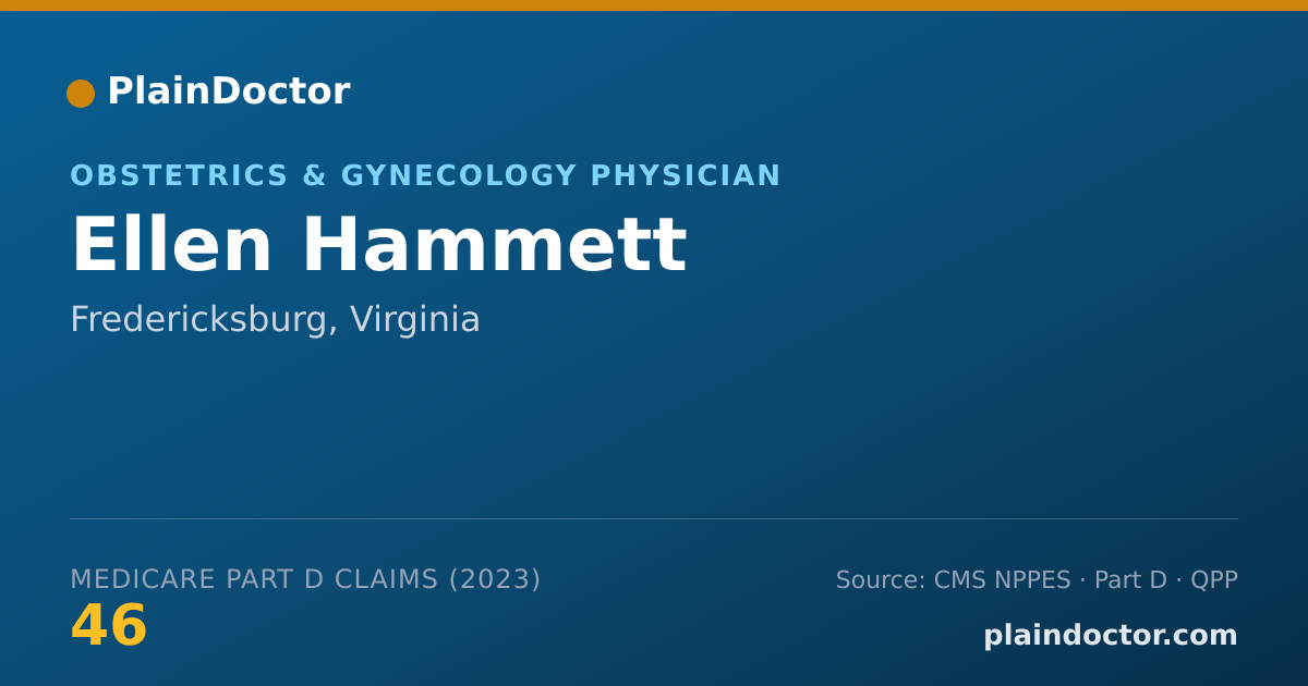 Shareable card for Ellen Hammett - Obstetrics & Gynecology Physician, Fredericksburg, VA