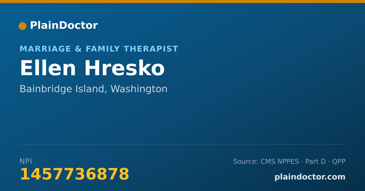 Shareable card for Ellen Hresko - Marriage & Family Therapist, Bainbridge Island, WA
