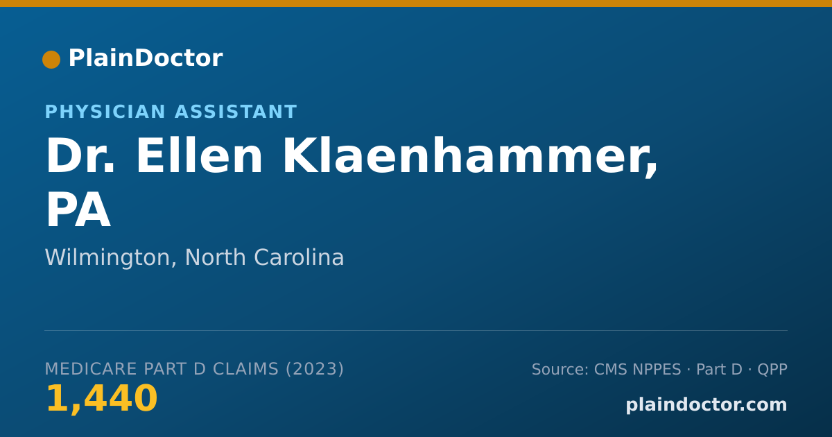 Shareable card for Ellen Klaenhammer, PA - Physician Assistant, Wilmington, NC