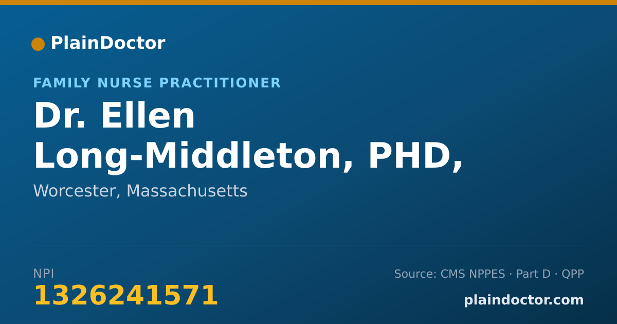 Shareable card for Ellen Long-Middleton, PHD, FNP - Family Nurse Practitioner, Worcester, MA