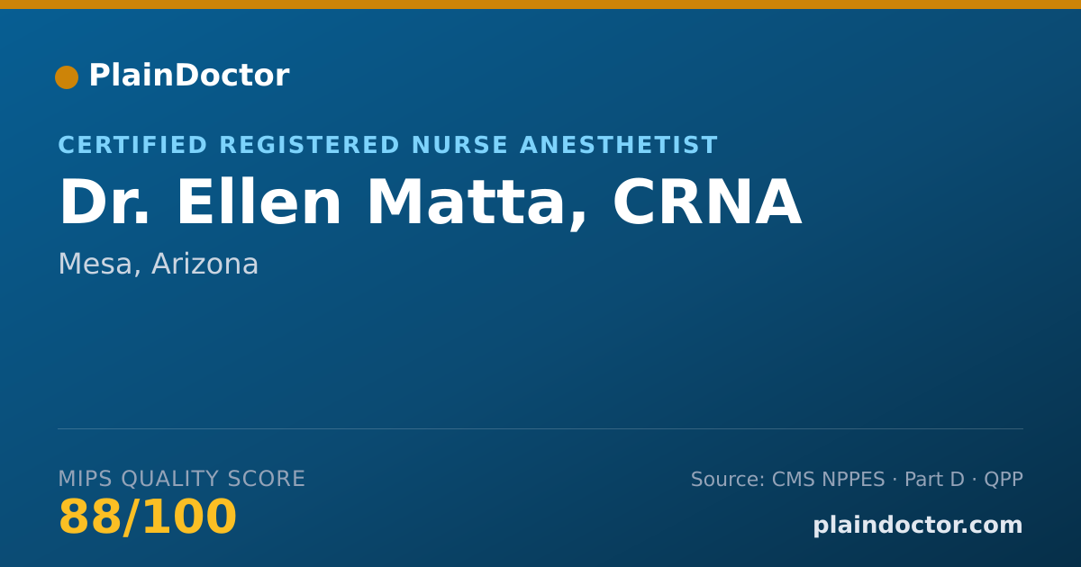 Shareable card for Ellen Matta, CRNA - Certified Registered Nurse Anesthetist, Mesa, AZ