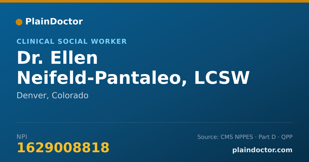 Shareable card for Ellen Neifeld-Pantaleo, LCSW - Clinical Social Worker, Denver, CO
