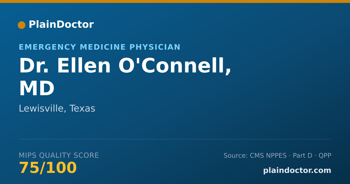Shareable card for Ellen O'Connell, MD - Emergency Medicine Physician, Lewisville, TX