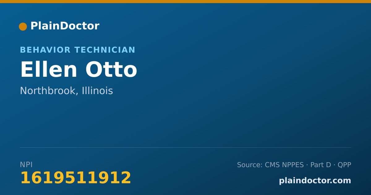 Shareable card for Ellen Otto - Behavior Technician, Northbrook, IL