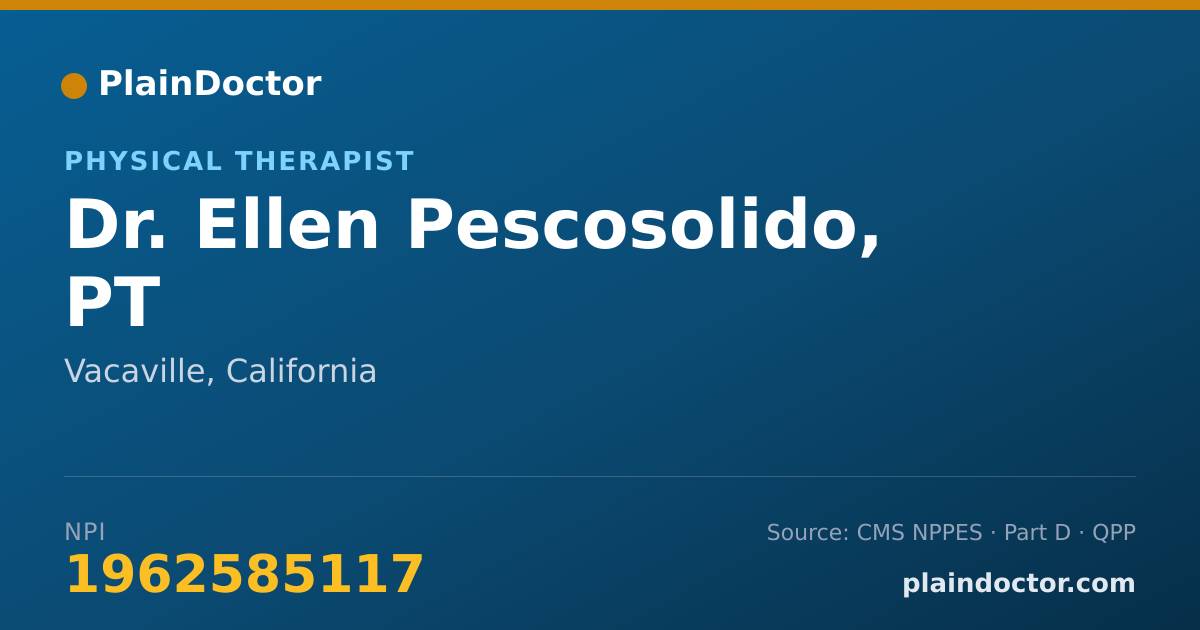 Shareable card for Ellen Pescosolido, PT - Physical Therapist, Vacaville, CA