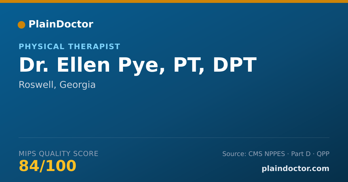 Shareable card for Ellen Pye, PT, DPT - Physical Therapist, Roswell, GA